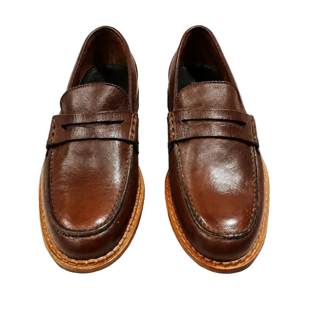 Mocassino con para alta da donna Pelletteria Allegrini Filippo LANA Sigaro - Pelletteria Allegrini