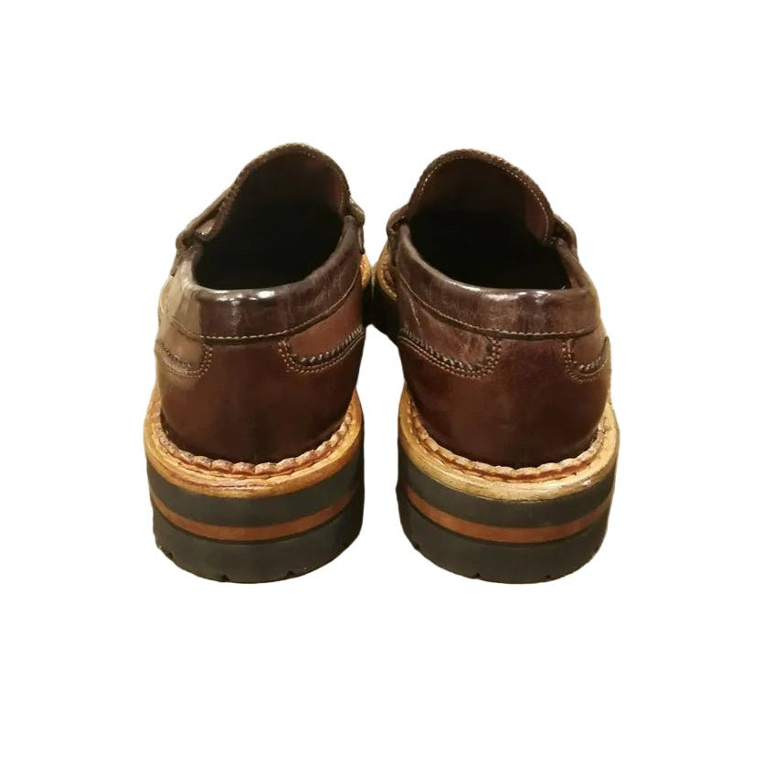 Mocassino con para alta da donna Pelletteria Allegrini Filippo LANA Sigaro - Pelletteria Allegrini