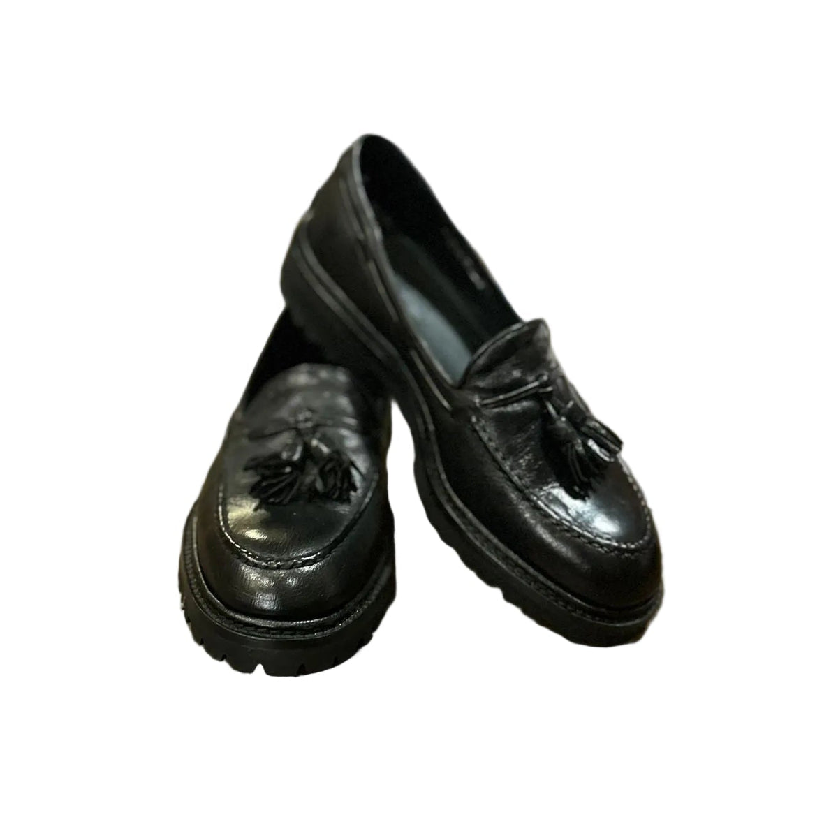Mocassino donna in pelle c/nappine Pelletteria Allegrini Filippo NUMANA Nero - Pelletteria Allegrini
