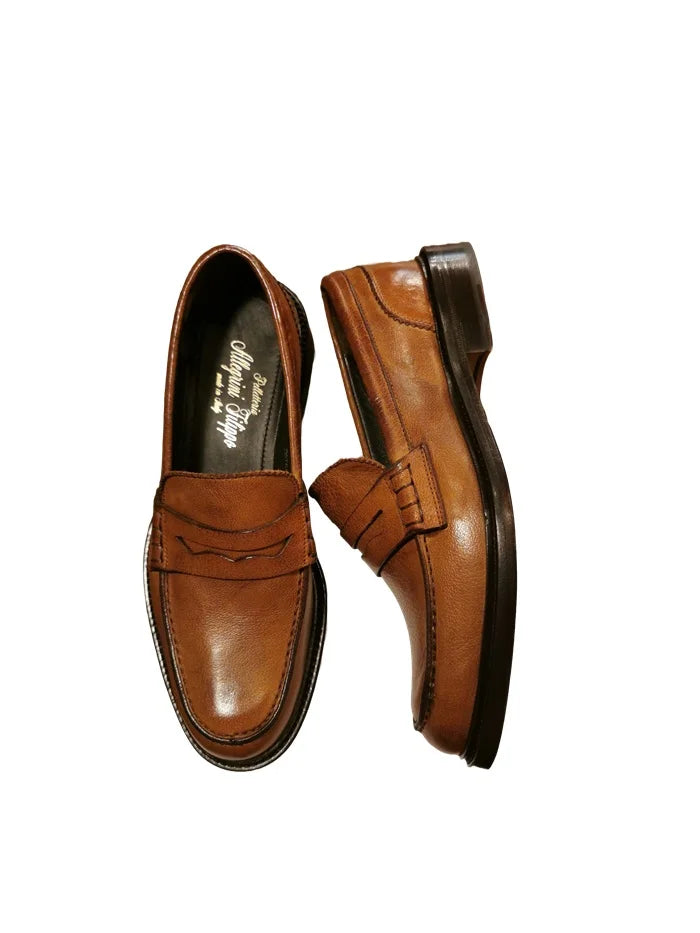 Women's Buffalo Leather Moccasin Pelletteria Allegrini Filippo BLERA Cerro