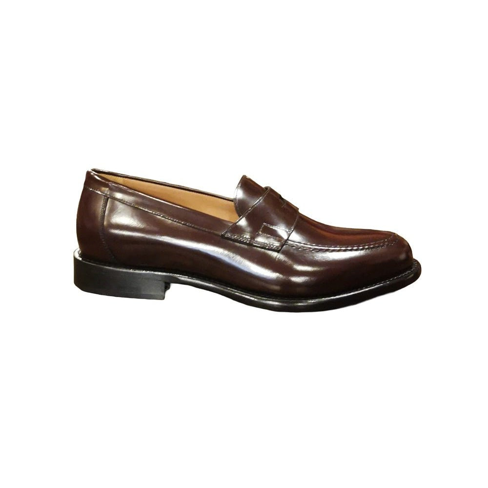 Mocassino in pelle uomo Pelletteria Allegrini Filippo NOZOMI Bordeaux - Pelletteria Allegrini