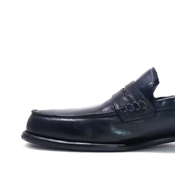 Men's leather loafer Pelletteria Allegrini Filippo 1253 blue