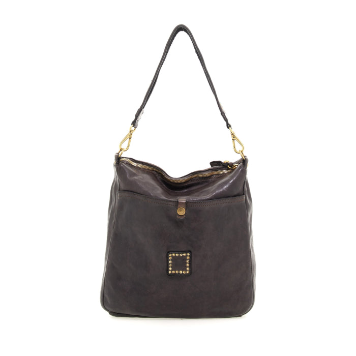 Leather bag Atena Campomaggi C037810ND X2516 dark brown