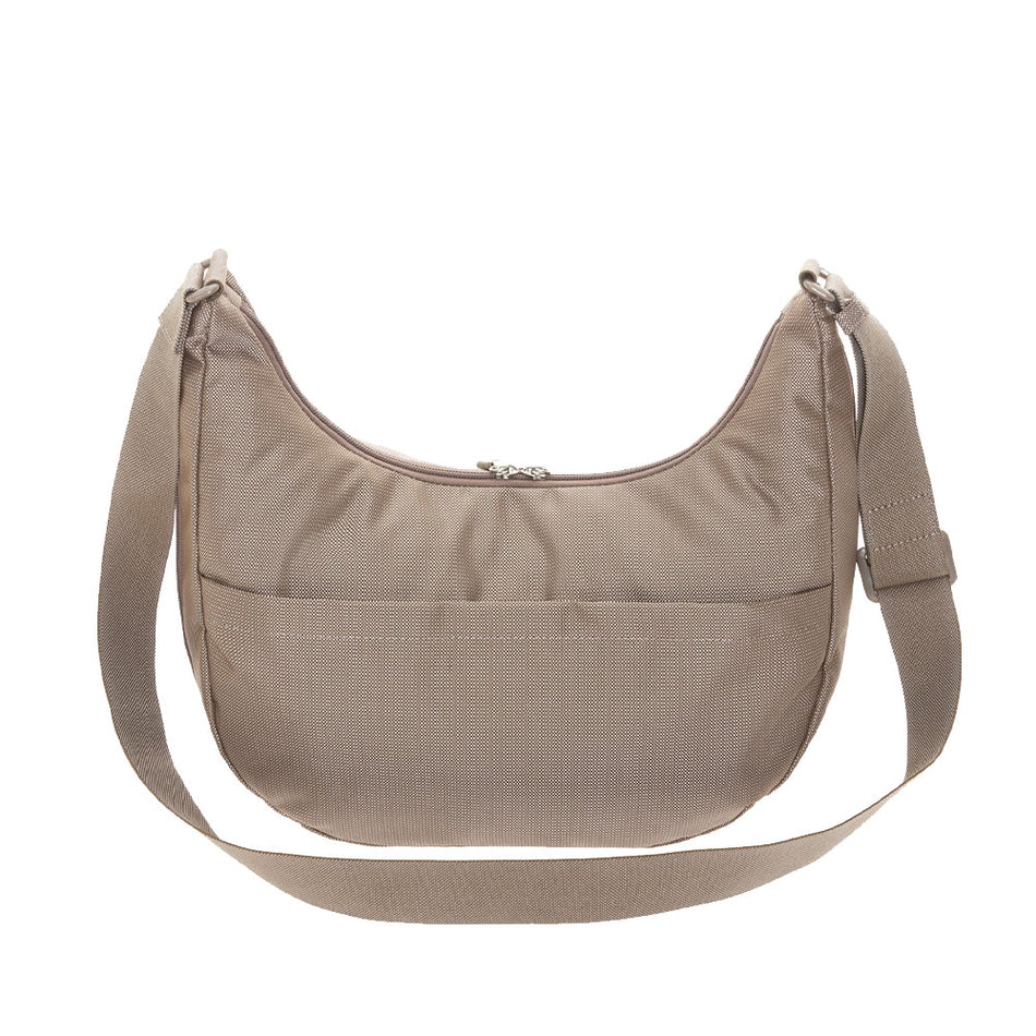 Expandable shoulder bag in fabric MD Mandarina Duck P10QMT27 Taupe