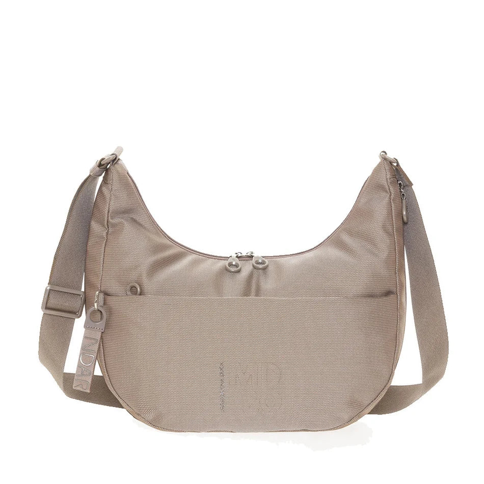 Expandable shoulder bag in fabric MD Mandarina Duck P10QMT27 Taupe