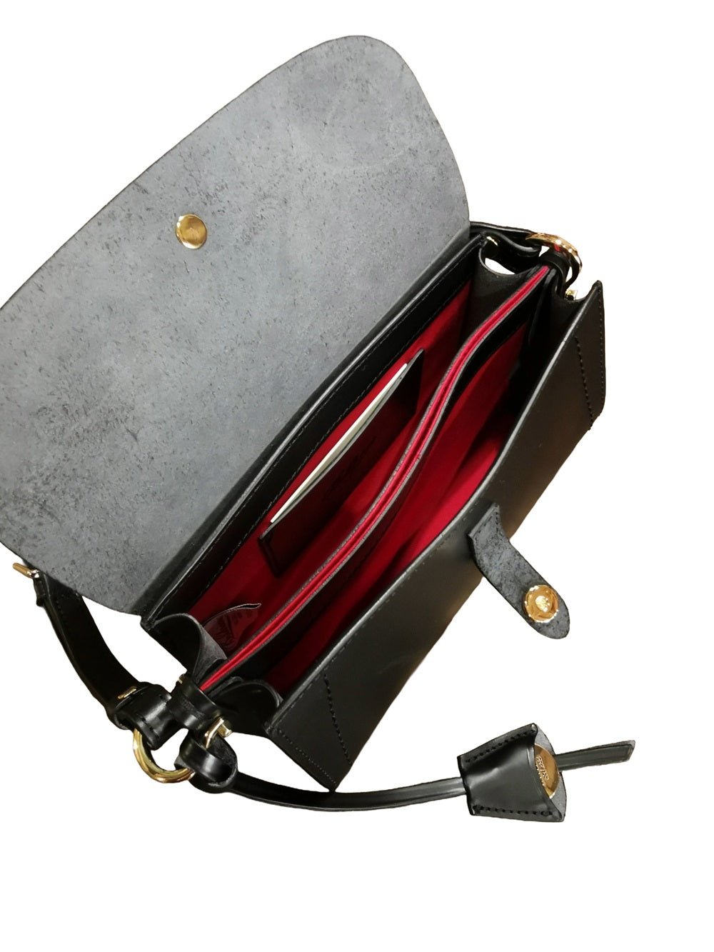 Piccola borsa in pelle Boldrini 07652 Nero - Pelletteria Allegrini