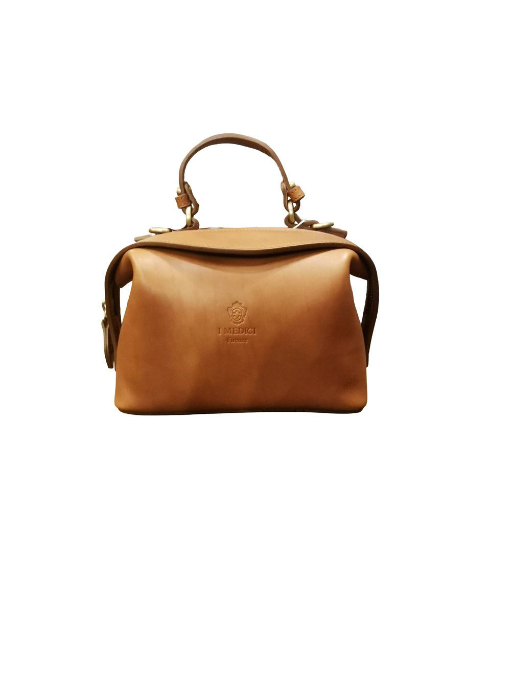 Borsa piccola a forma di cubo, con manico fisso e tracolla staccabile e regolabile, realizzata in pelle. Made in Italy