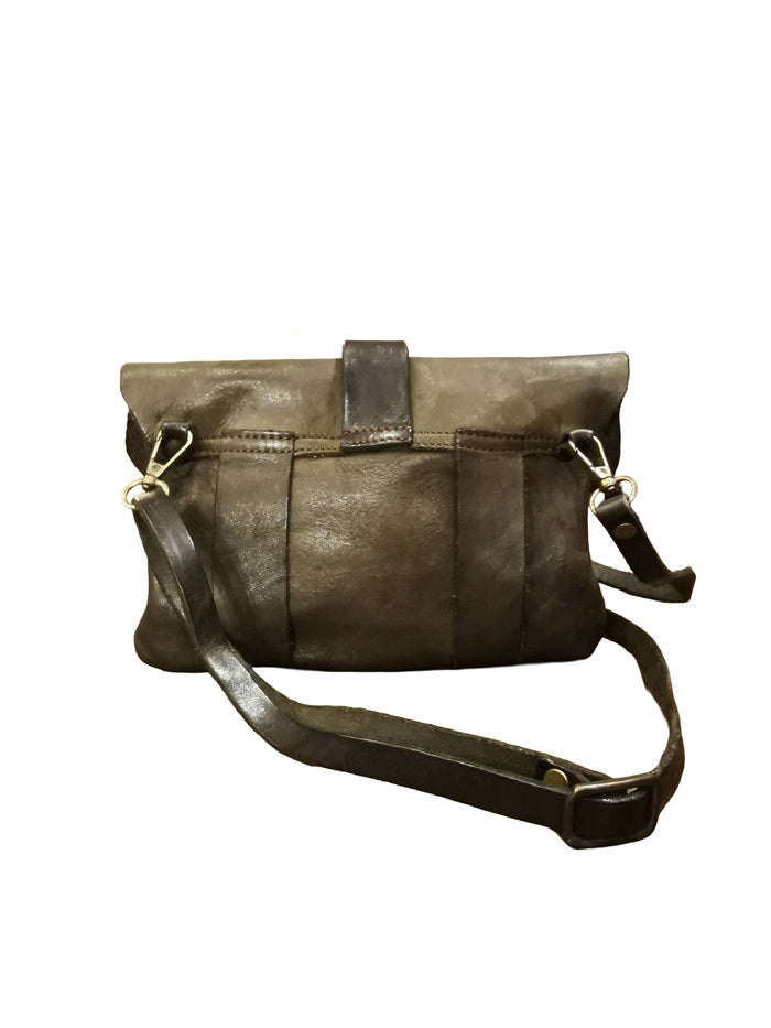 Leather clutch/waist bag Pelletteria Allegrini Filippo 1523 Military Green