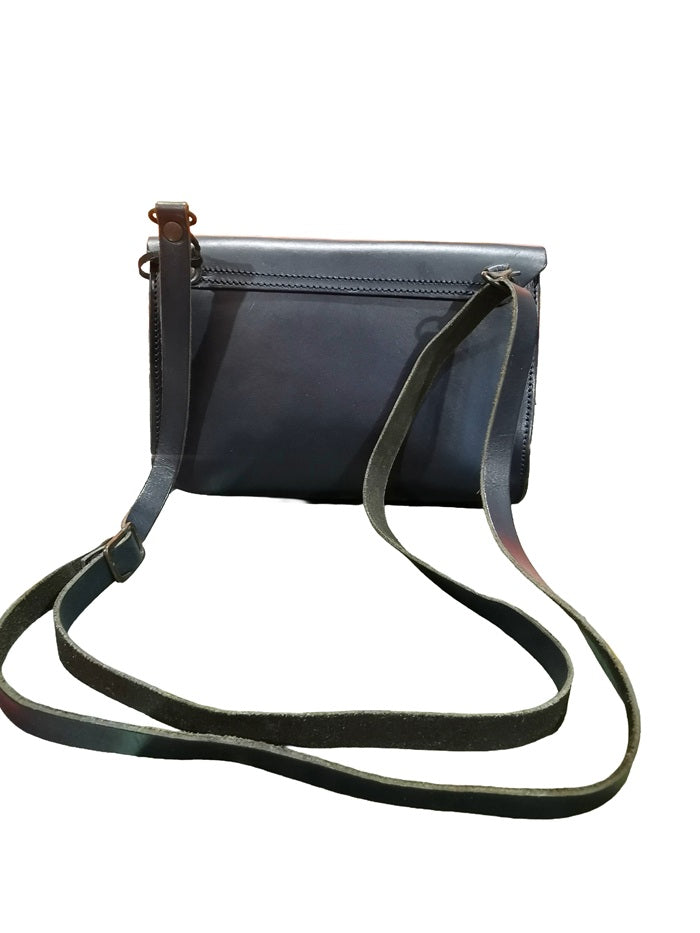 Pochette rigida in pelle Pelletteria Allegrini Filippo 1620 Blu