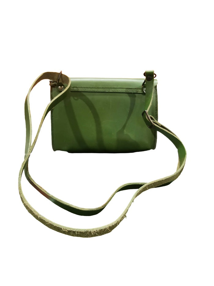 Pochette rigida in pelle Pelletteria Allegrini Filippo 1620 Verde militare