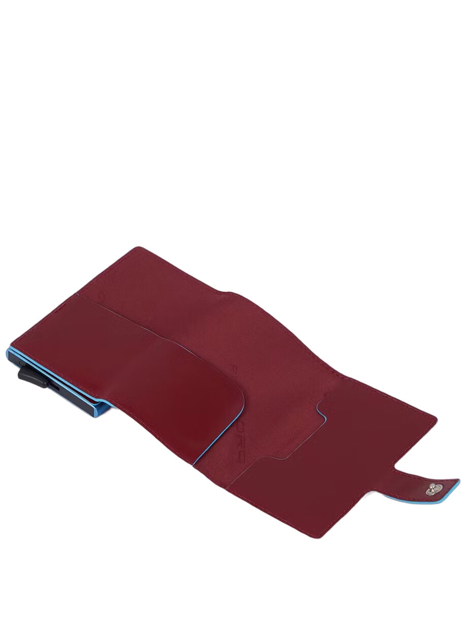 Portacarte in alluminio e pelle Piquadro PP5649B2BLR Rosso