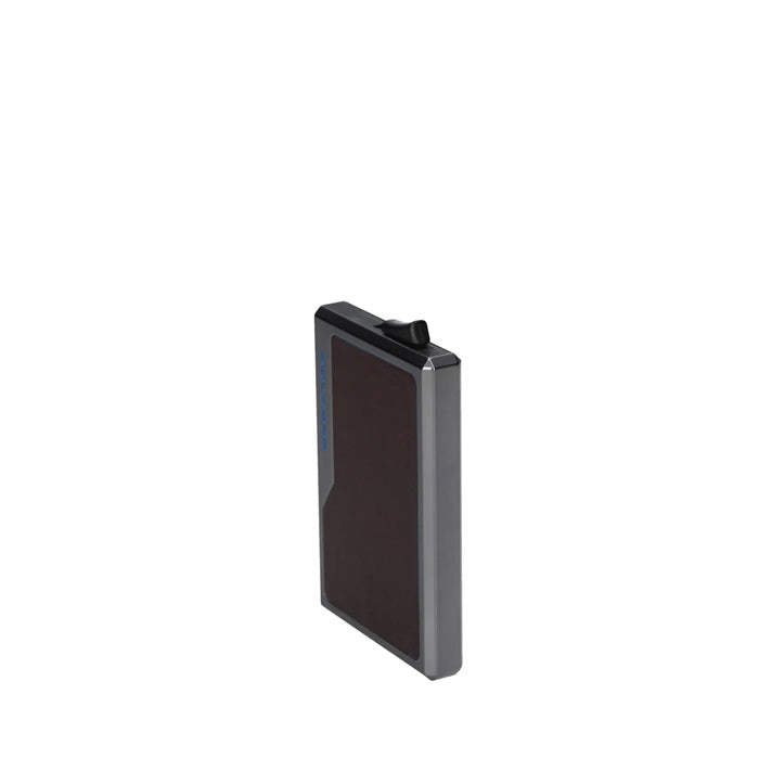 Aluminum and Leather Card Holder Piquadro Piquadro PP7072B2R Mahogany
