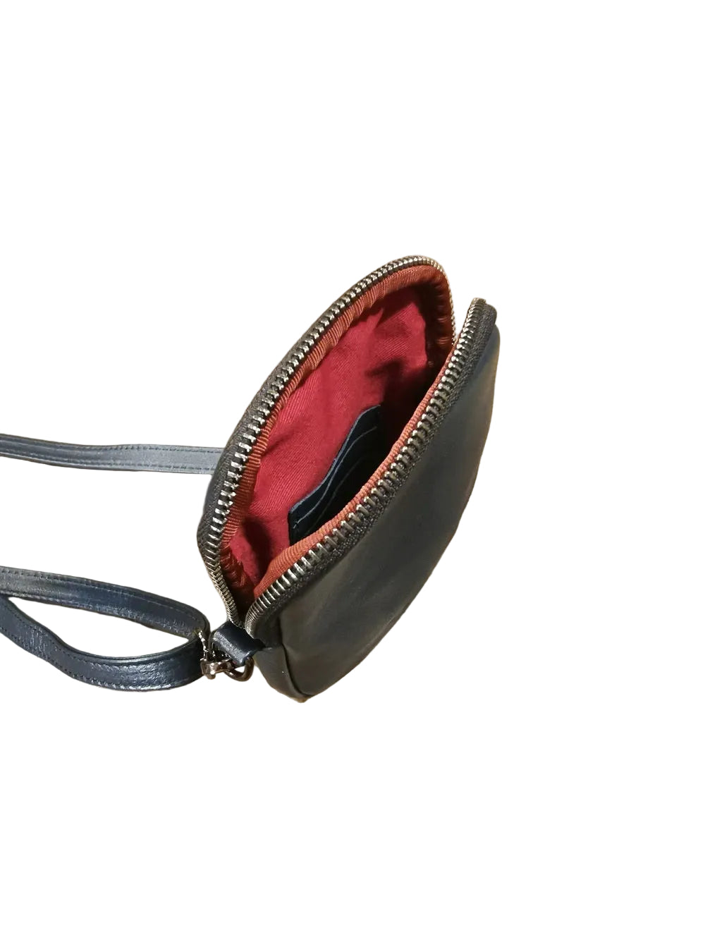 Portacellulare in pelle morbida Bruno Rossi R272 Blu