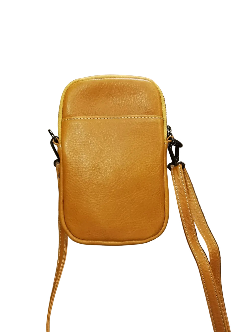 Portacellulare in pelle morbida Bruno Rossi R272 Ocra