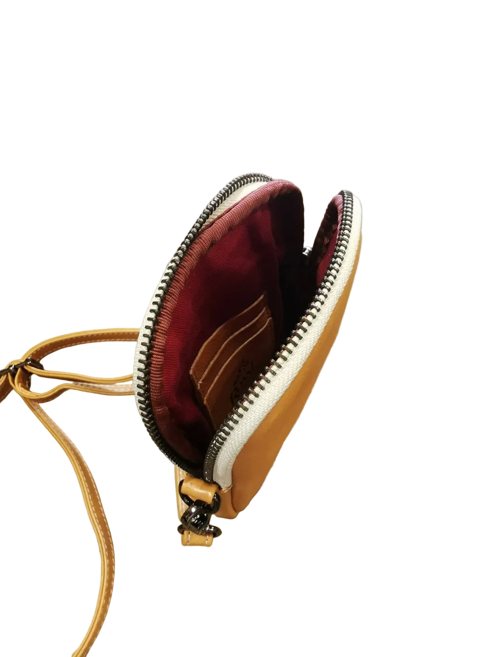Portacellulare in pelle morbida Bruno Rossi R272 Ocra
