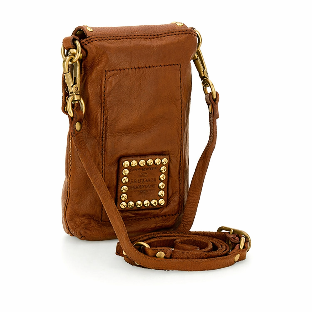 Portacellulare in pelle Tina-Kura Campomaggi C039570ND X0007 cognac