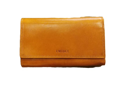 Large leather wallet I Medici 64/1057 Yellow