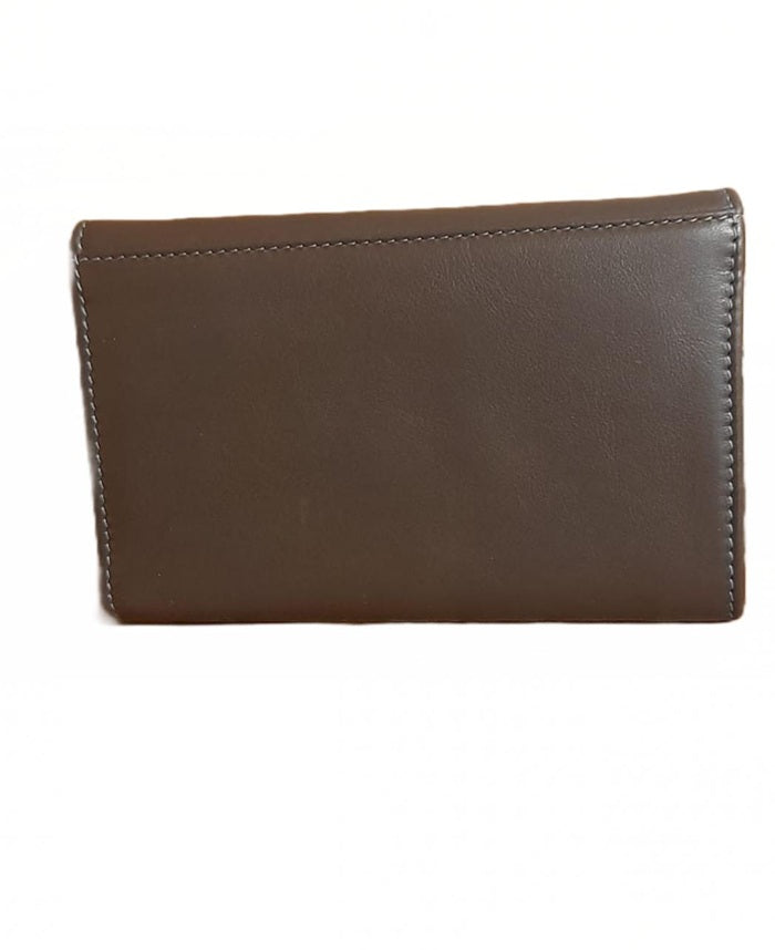 Portafoglio in pelle con patta Gabs GMoney05 Noce