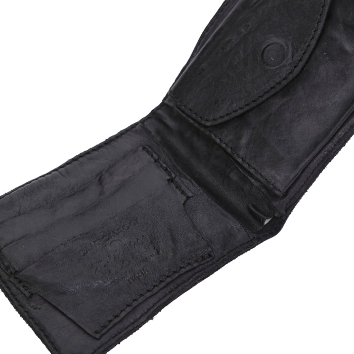 Portafoglio uomo con porta monete in pelle Campomaggi C014540ND X0001 nero