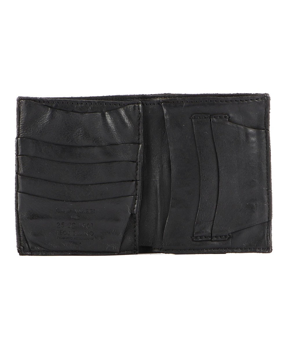 Portafoglio verticale in pelle Campomaggi C017860ND X0001 nero