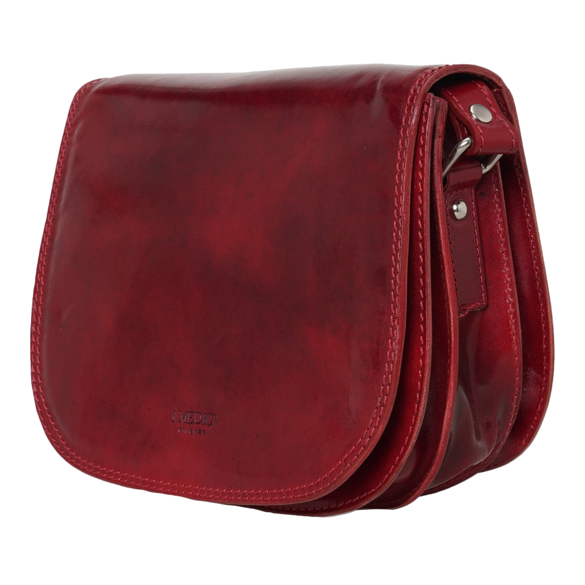 Postina stondata in pelle I Medici 63/1609 rosso