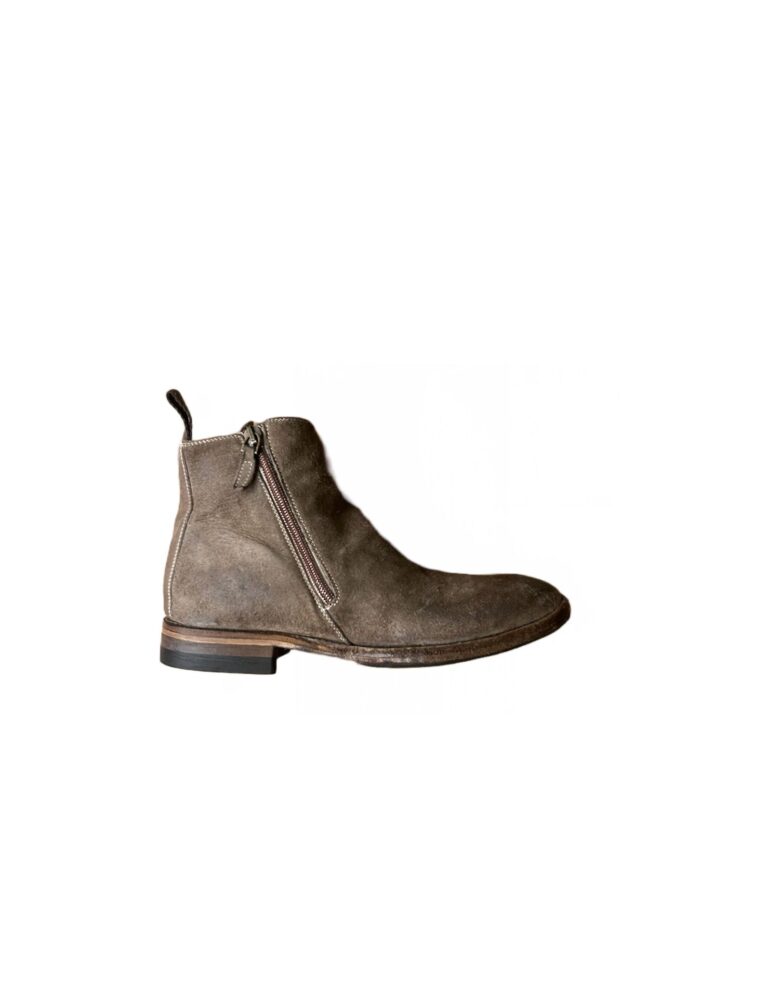Stivaletto da donna con zip in pelle rovesciata pelletteria allegrini d284 corda