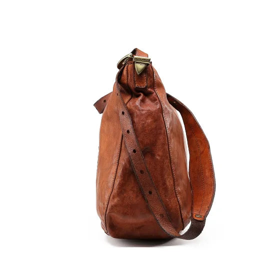 Borsa a spalla Giuliana in pelle Campomaggi C042680ND X2918 cognac