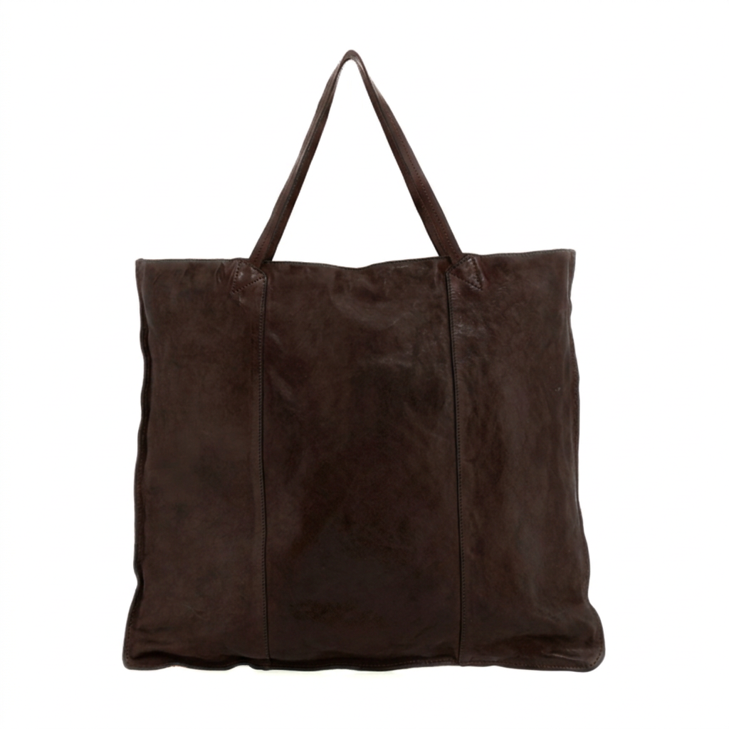 EUGENIA FLAT ONE-SHOULDER BAG in Campomaggia leather C043650ND X0001 dark brown
