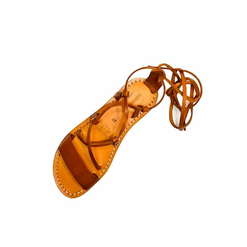 Sandali in cuoio alla schiava donna Pelletteria Allegrini Filippo 519D cuoio - Pelletteria Allegrini