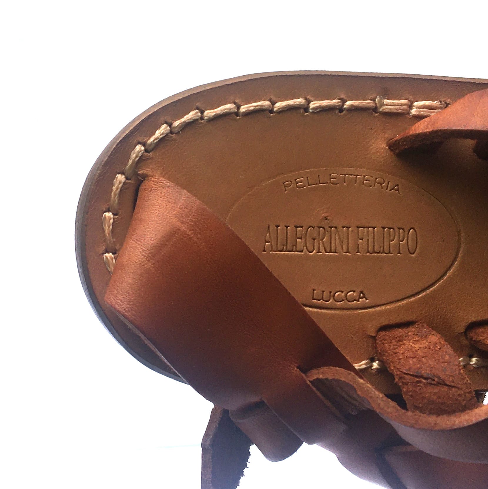 Women's leather gladiator sandal with buckles Pelletteria Allegrini Filippo 574D leather