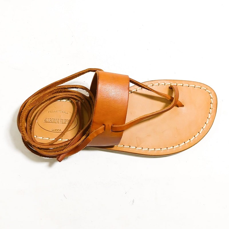 Sandalo in cuoio alla schiava donna Pelletteria Allegrini Filippo 524D cuoio