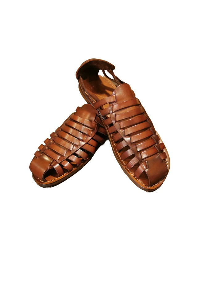 Sandalo in cuoio da uomo Pelletteria Allegrini Filippo 520U chianti