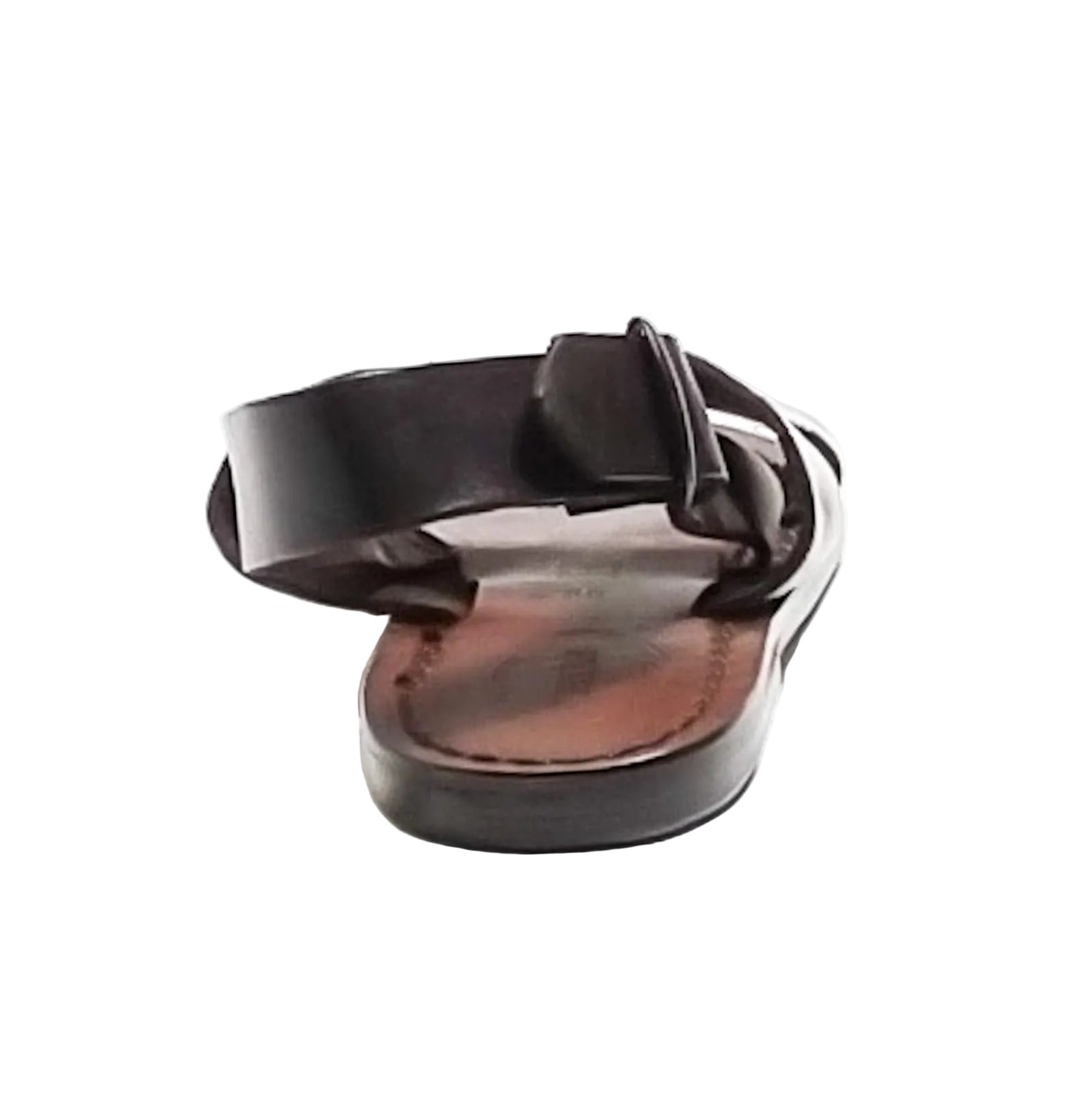 Women's Franciscan leather sandal by Pelletteria Allegrini Filippo 500XD dark brown