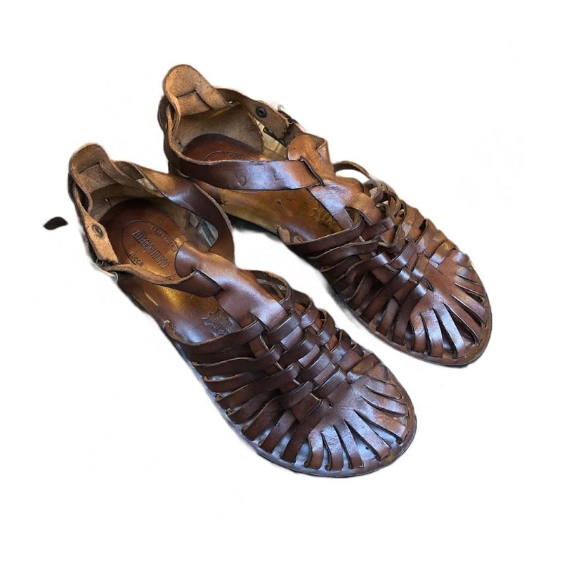 Sandalo in cuoio gabbia donna Pelletteria Allegrini Filippo W2033 marrone