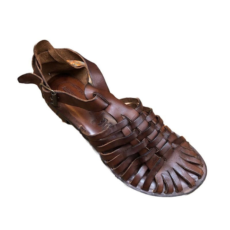 Sandalo in cuoio gabbia donna Pelletteria Allegrini Filippo W2033 marrone