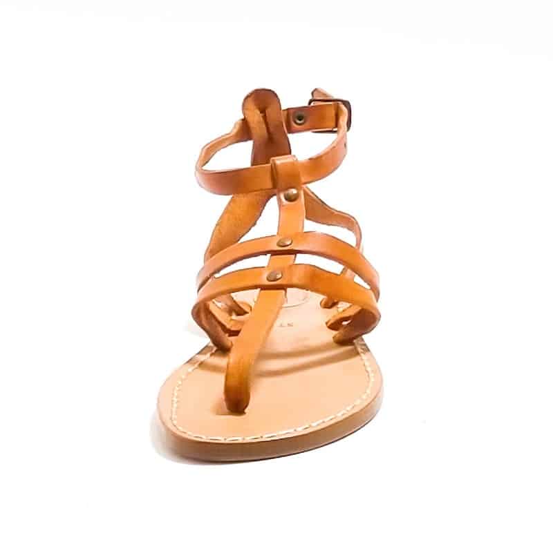 Women's leather flip-flop sandal Pelletteria Allegrini Filippo 577D leather