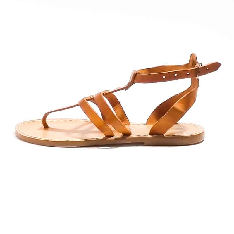 Women's leather flip-flop sandal Pelletteria Allegrini Filippo 577D leather