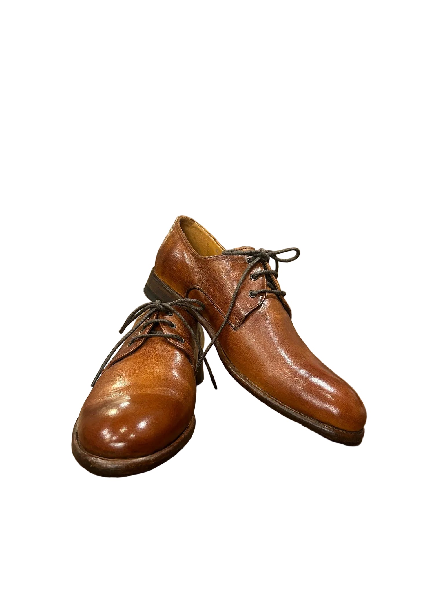 Men's leather shoes Pelletteria Allegrini Filippo E126 light brown