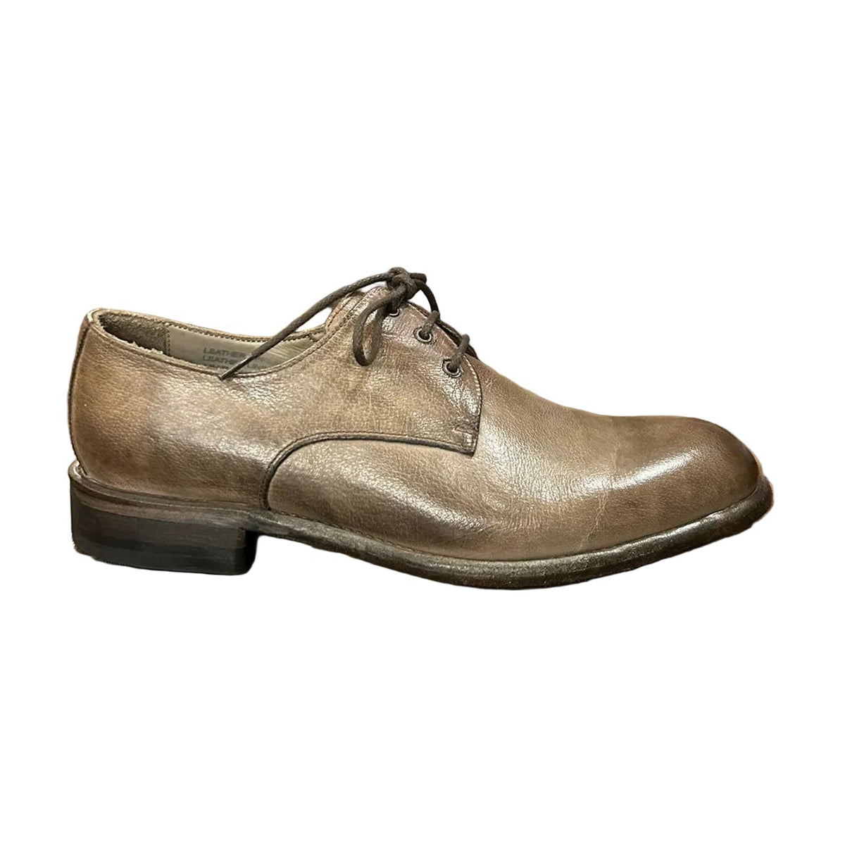 Scarpa stringata uomo in pelle Pelletteria Allegrini Filippo E126 Taupe - Pelletteria Allegrini
