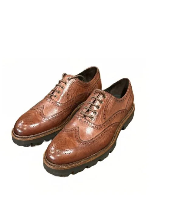 Scarpa stringata uomo in pelle Pelletteria Allegrini Filippo PRESTON siberia