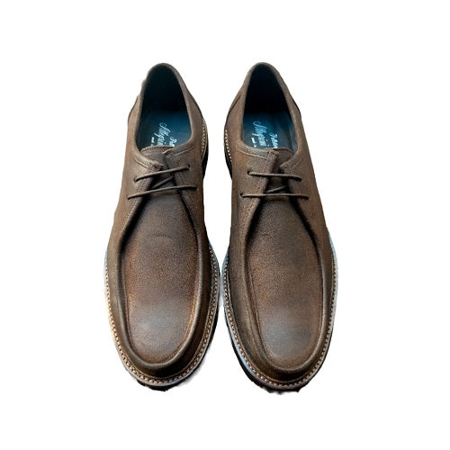 Men's leather shoes Pelletteria Allegrini Filippo PECCO dark brown