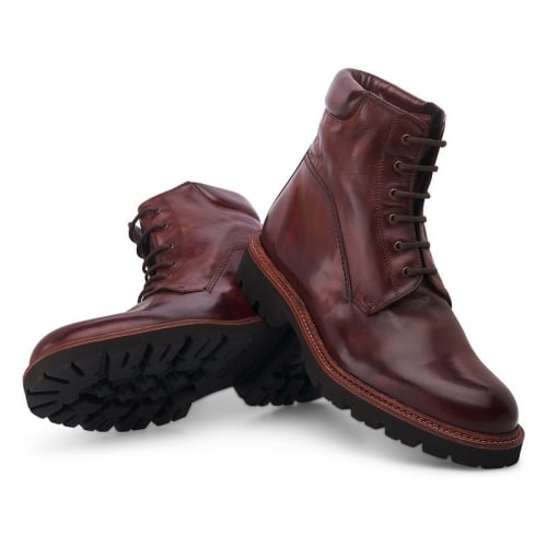 Scarpone da uomo in pelle Pelletteria Allegrini Filippo CALUSO Marrone