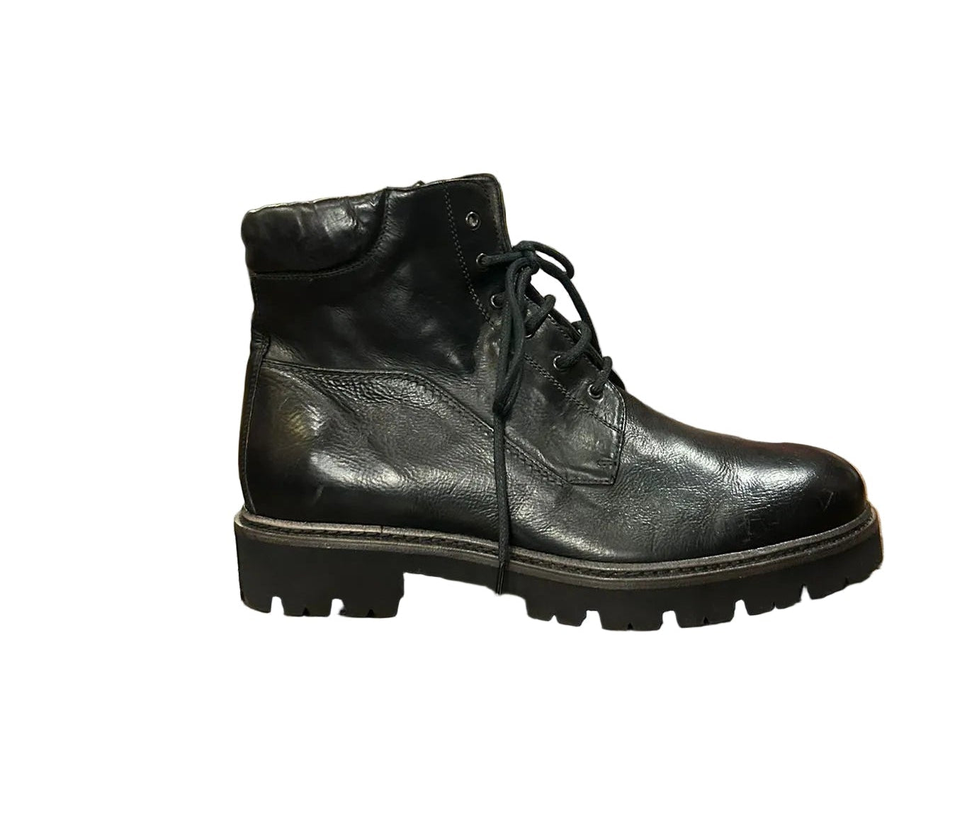 Scarpone da uomo in pelle Pelletteria Allegrini Filippo CALUSO Nero