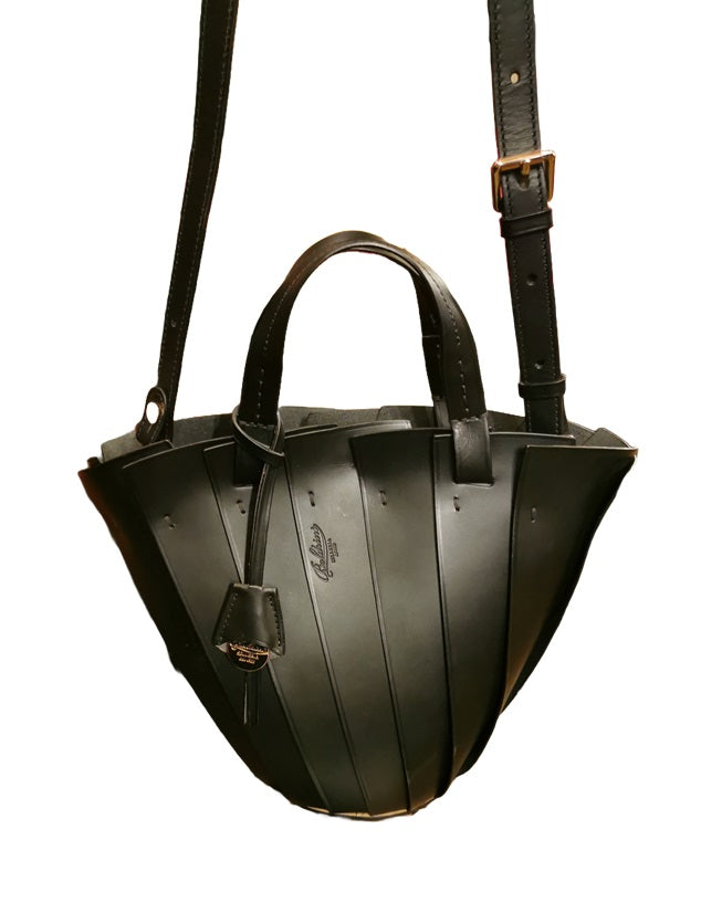 Leather Bucket Bag Opera Boldrini 07372 Black