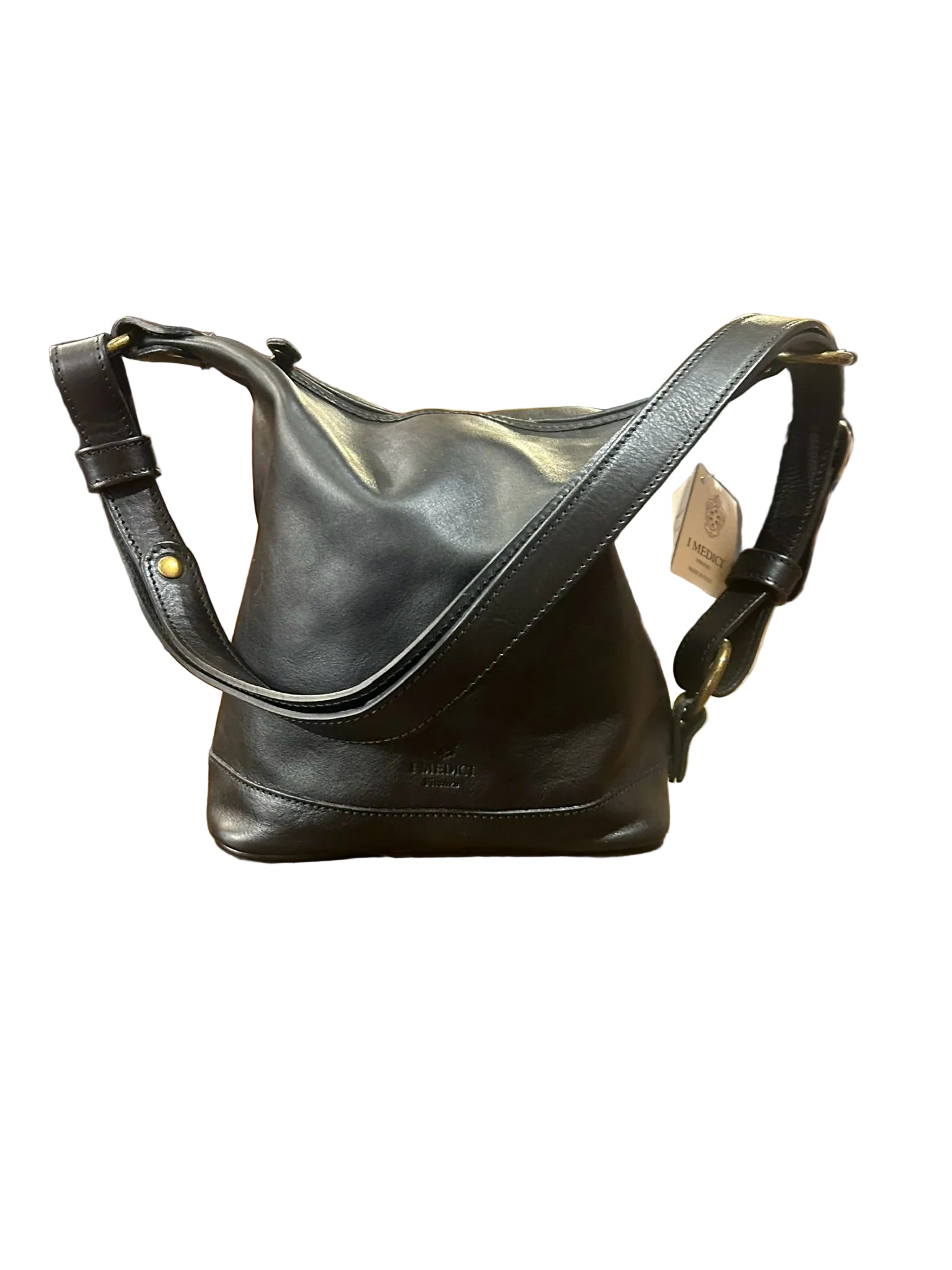 Secchiello/zaino piccolo in pelle I Medici 63/1000 Nero