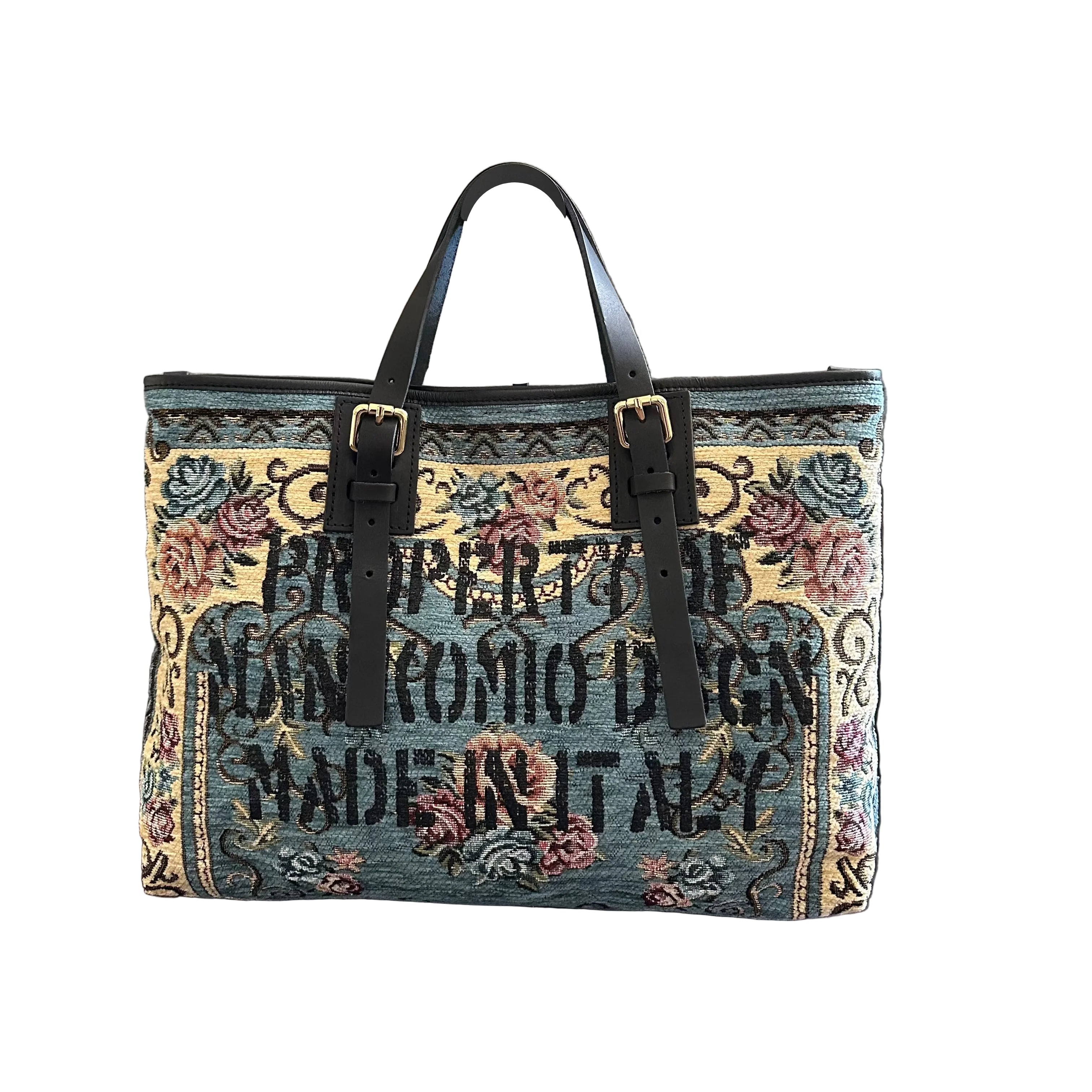 Shopping bag MANIKOMIO DESIGN 2 PROJECT "RUG" Azzurro