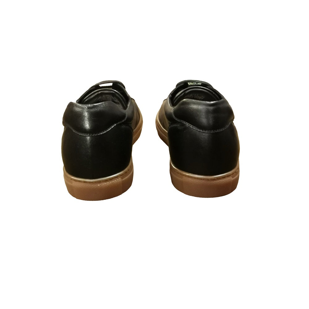 Men's low-top lambskin sneaker Pelletteria Allegrini Filippo CLAUT Black