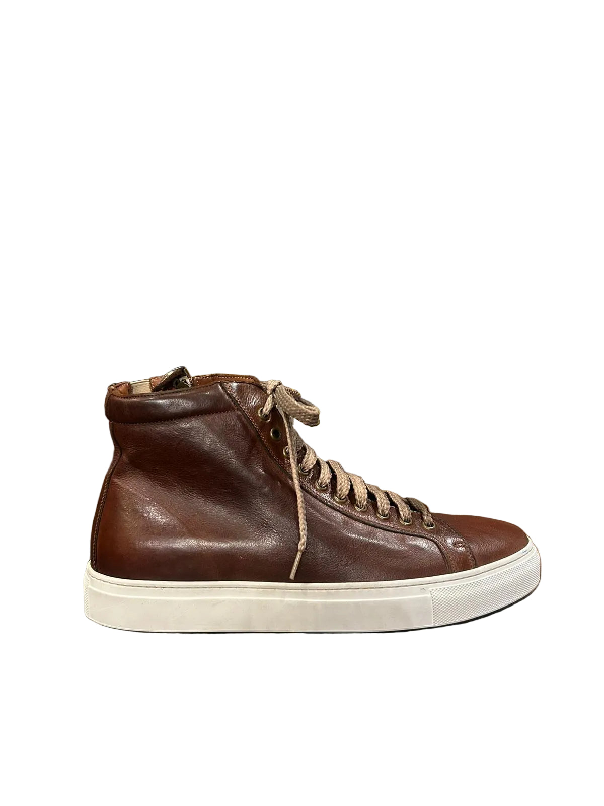 Sneakers alta da uomo in pelle Pelletteria Allegrini Filippo 6665 Marrone