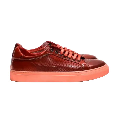 Sneakers bassa donna in pelle Pelletteria Allegrini Filippo D650 Porpora - Pelletteria Allegrini