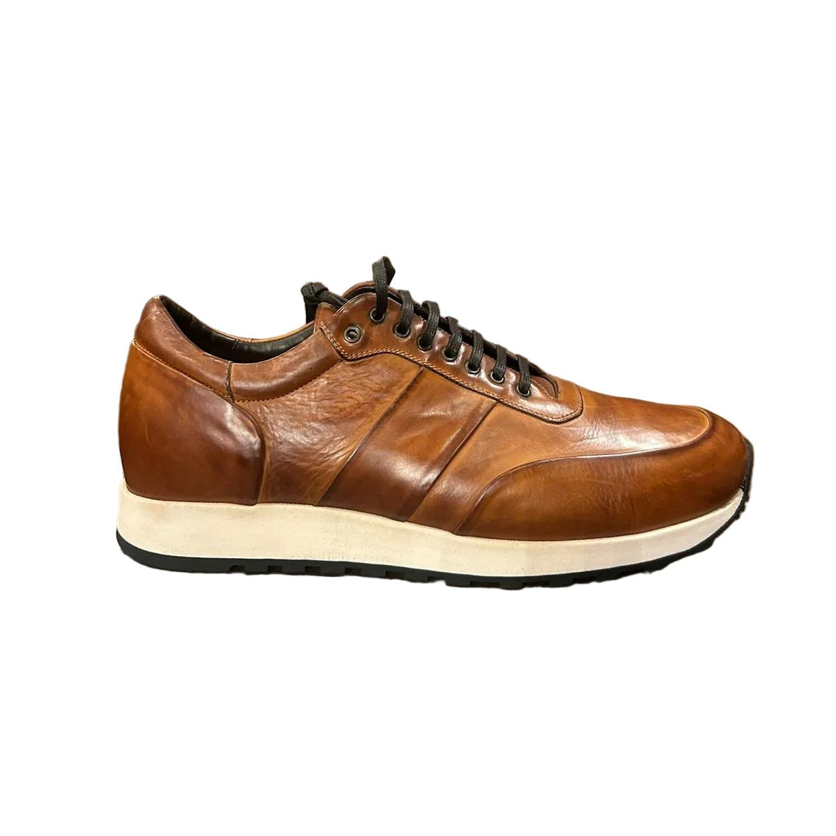 Sneakers uomo in pelle Pelletteria Allegrini Filippo COLLE Cuoio - Pelletteria Allegrini